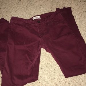 Hollister Maroon Jeggings